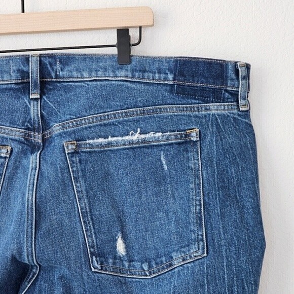 New! Abercrombie and Fitch High Rise Mom Jean Tapered Distressed Jeans Tall Long - Picture 7 of 12